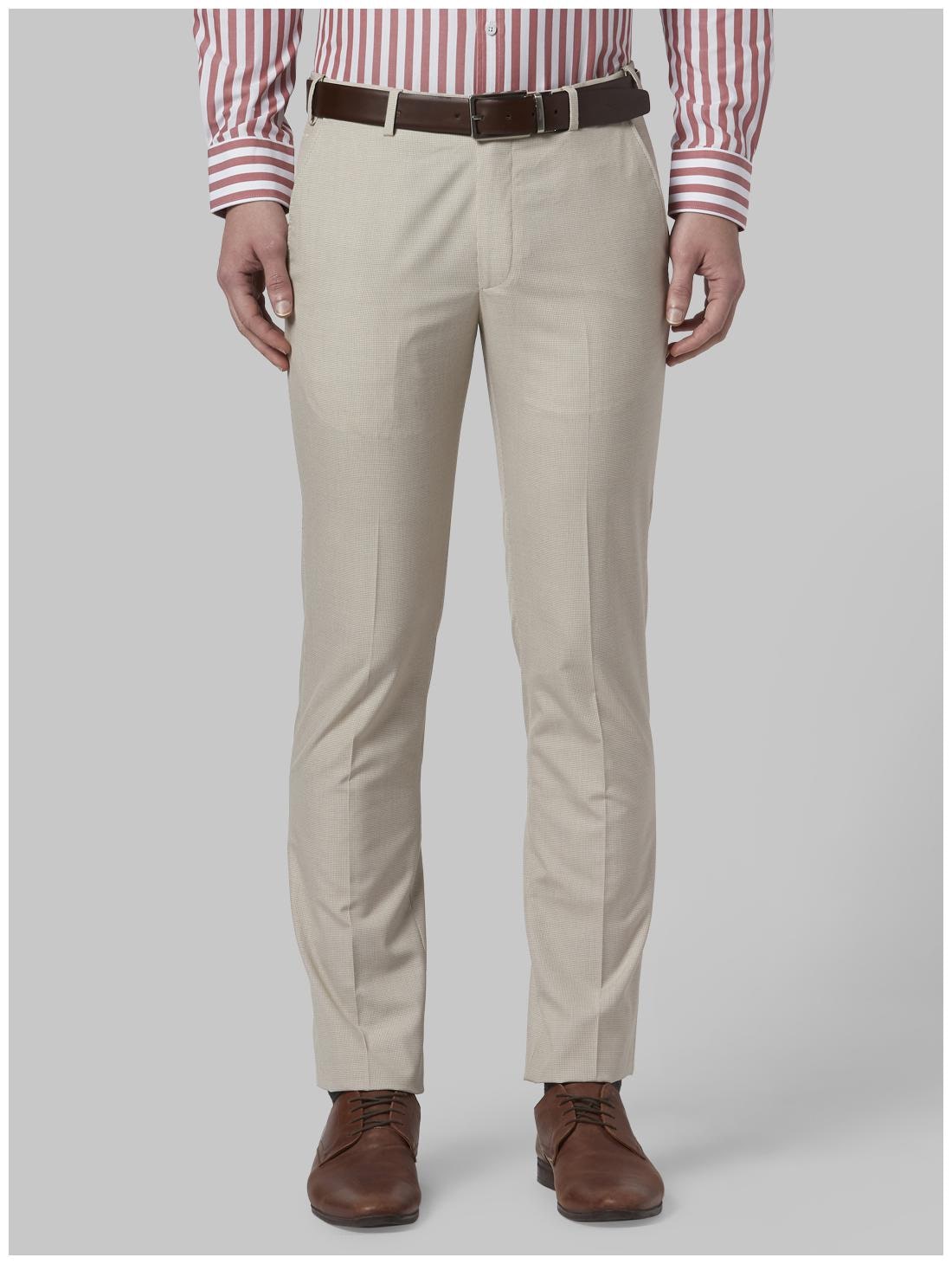 

Park Avenue Men Solid Slim Fit Formal Trouser - Cream
