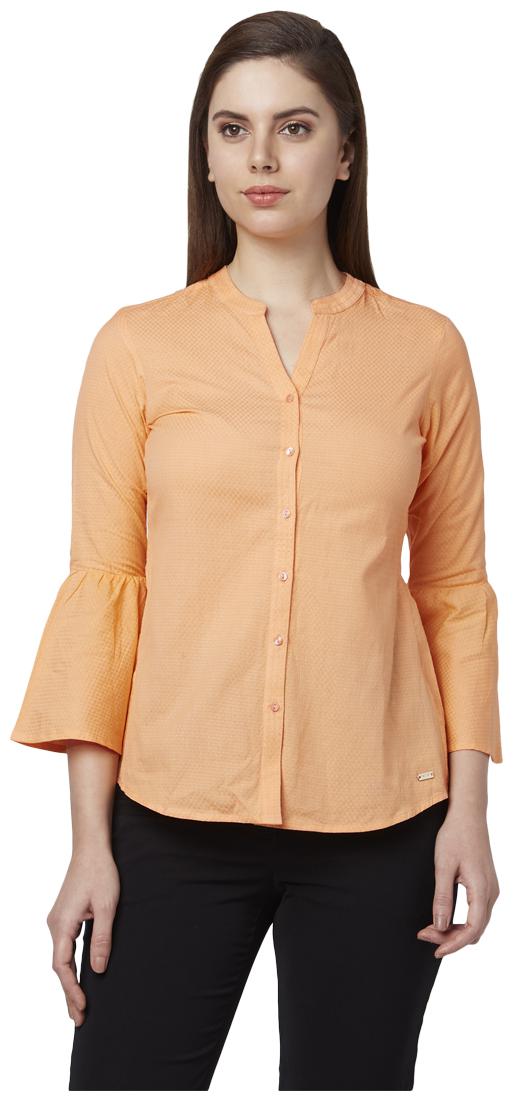 

Park Avenue Women Solid Regular top - Orange