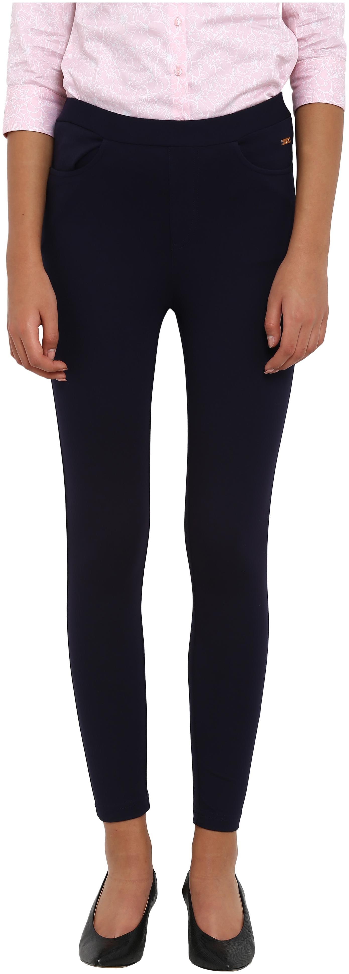 

Park Avenue Women Blue Regular fit Regular trousers
