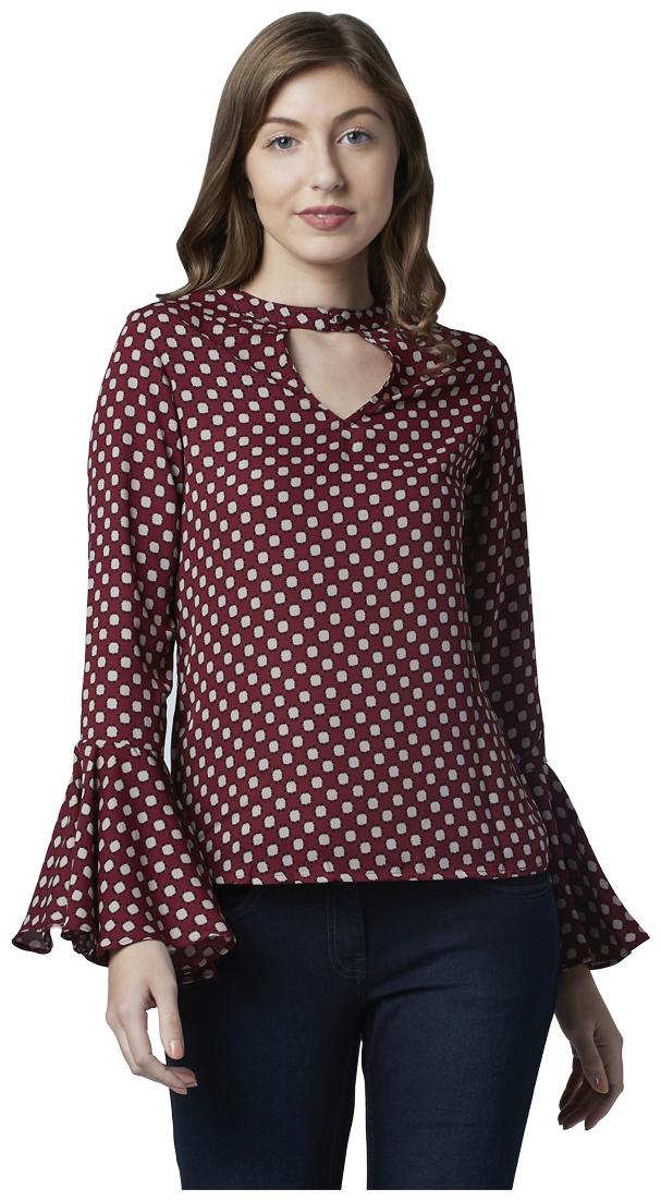 

Park Avenue Women Printed Regular top - Red