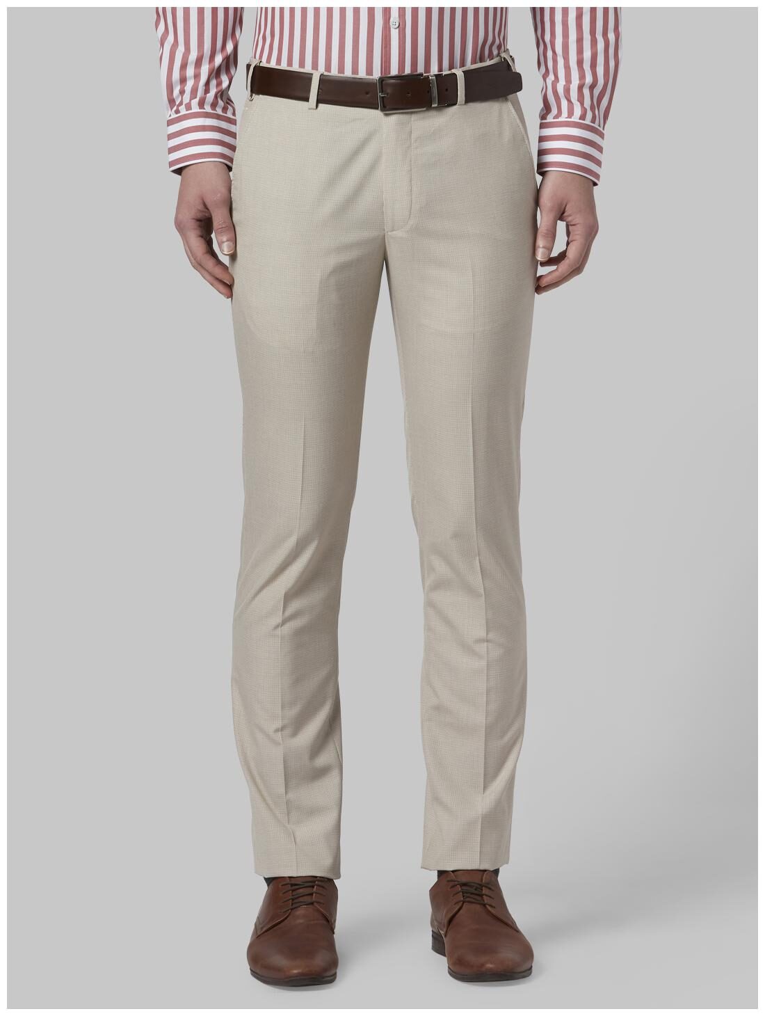 

Park Avenue Men Solid Slim Fit Formal Trouser - Cream