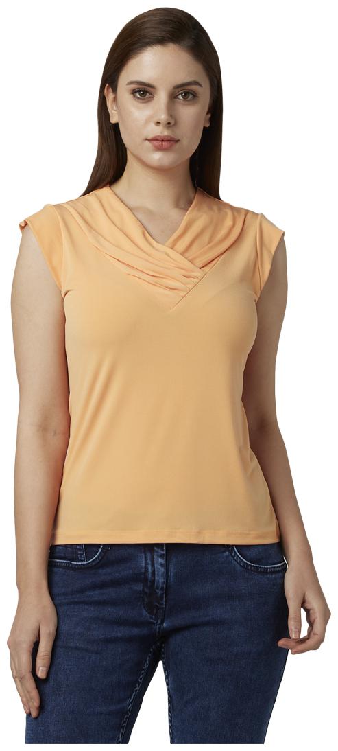 

Park Avenue Women Solid Regular top - Orange