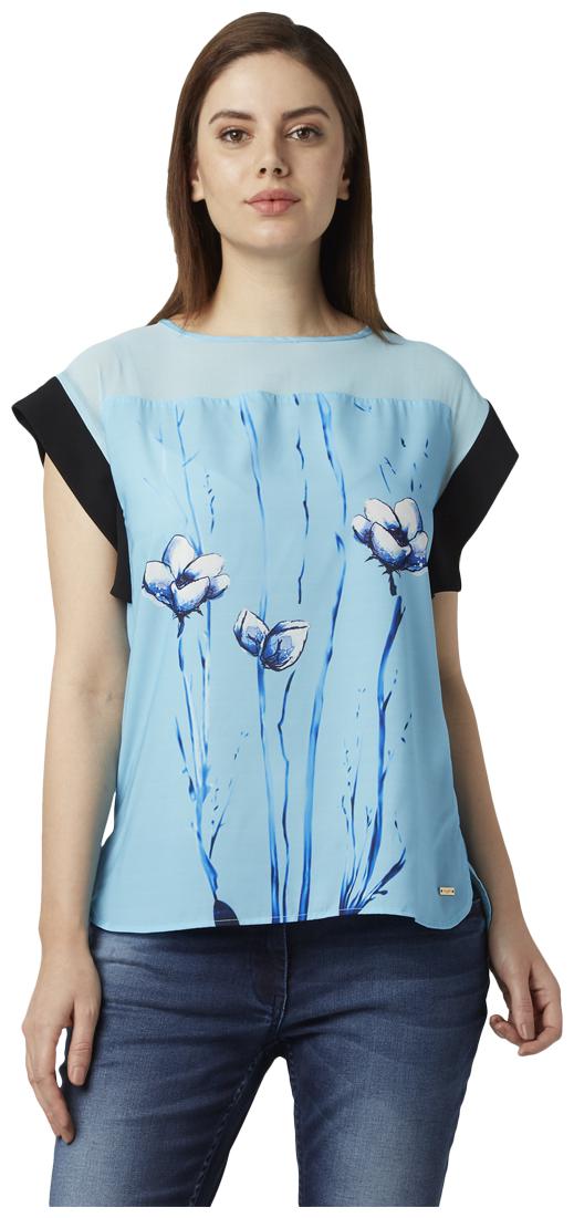 

Park Avenue Women Solid Regular top - Blue