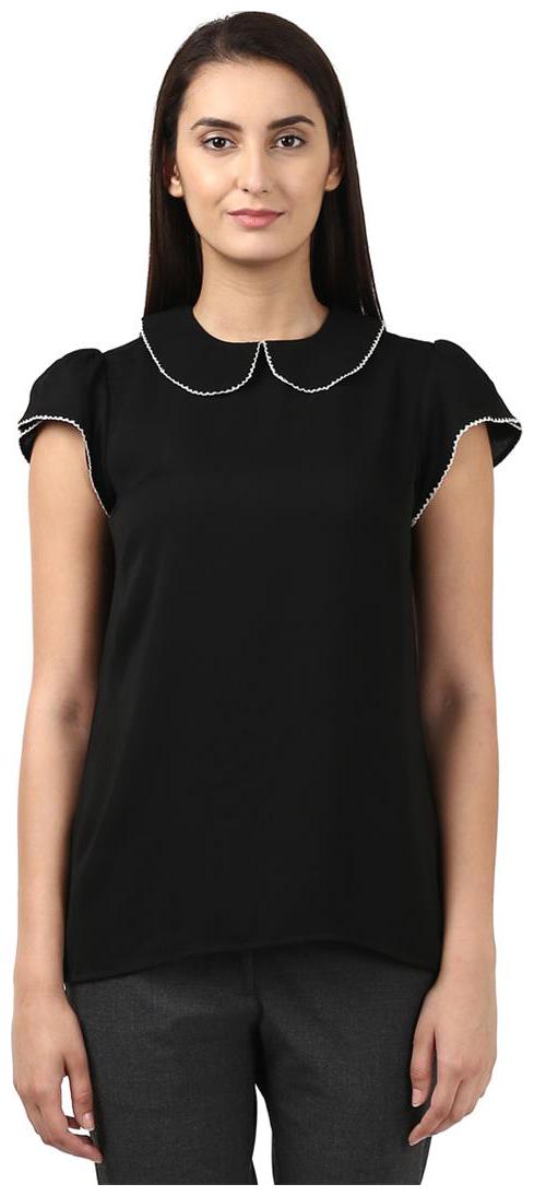 

Park Avenue Women Solid Regular top - Black