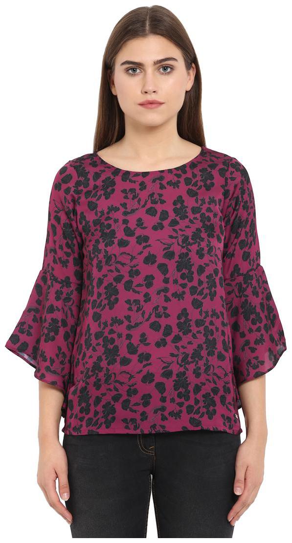 

Park Avenue Women Printed Regular top - Purple