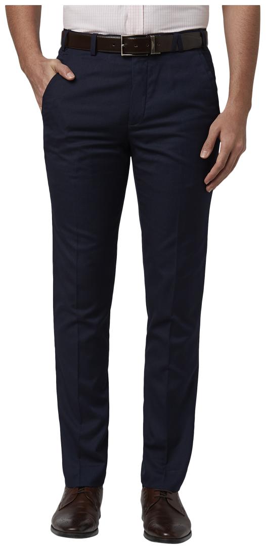 

Park Avenue Men Textured Regular Fit Formal Trouser - Blue