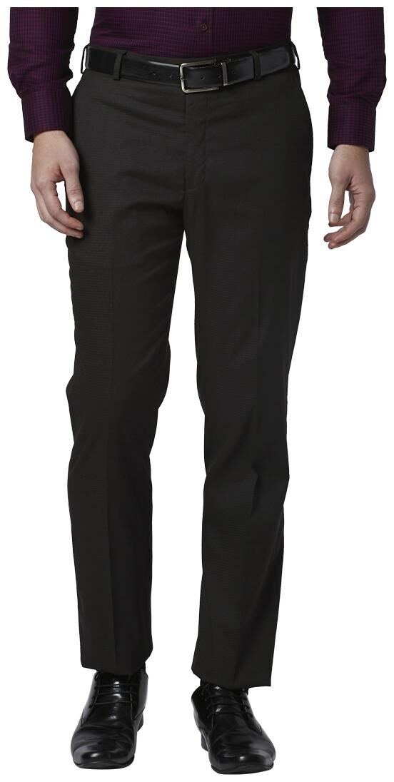 

Park Avenue Men Solid Slim Fit Formal Trouser - Brown