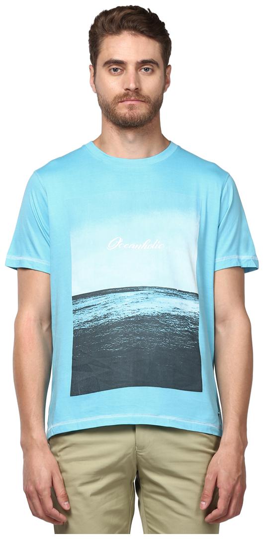 

Park Avenue Men Blue Regular fit Cotton Round neck T-Shirt - Pack Of 1