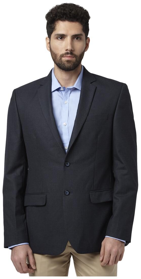

Park Avenue Men Blue Checked Regular fit Single Breasted Blazer