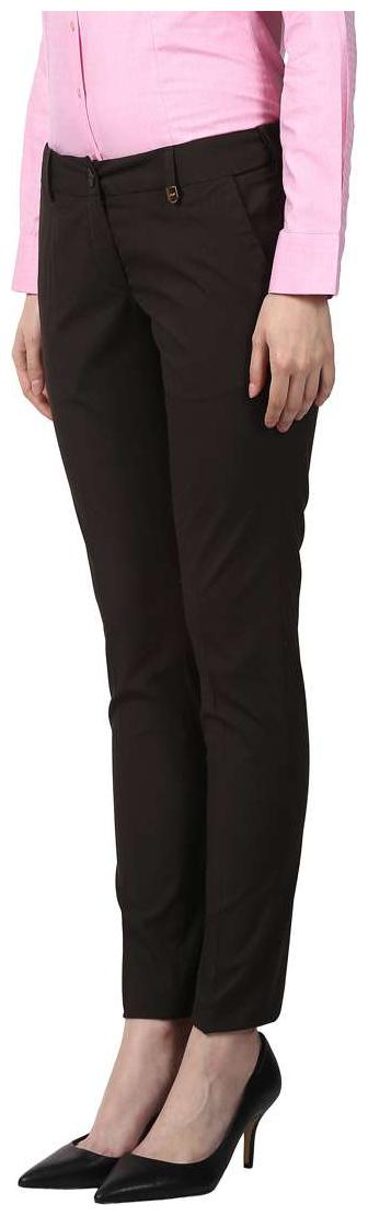 

Park Avenue Solid Blended Brown Regular Trousers