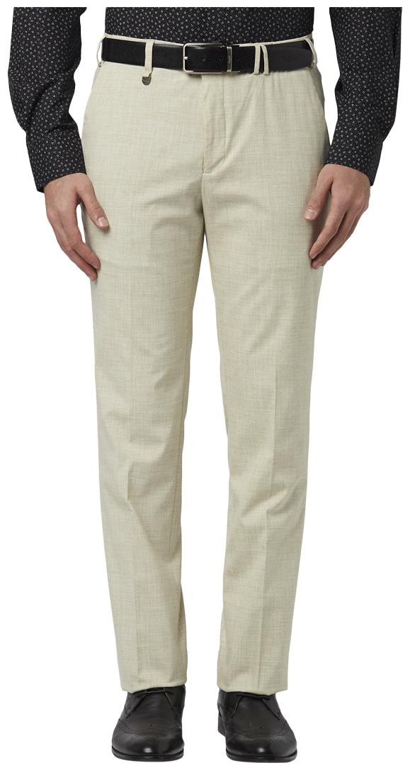 

Park Avenue Men Solid Slim Fit Formal Trouser - Beige
