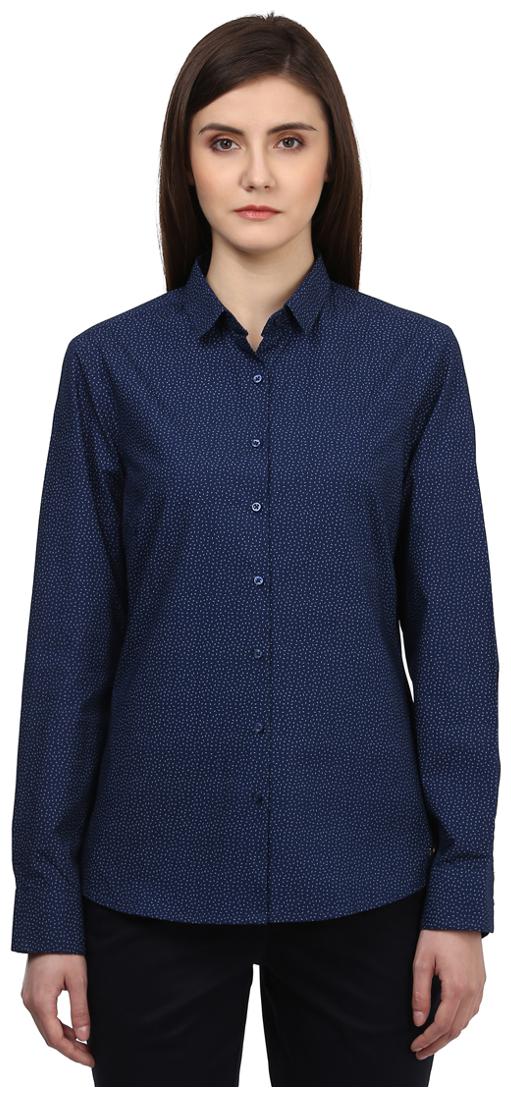 

Park Avenue Women Blue Solid Regular Fit Shirt