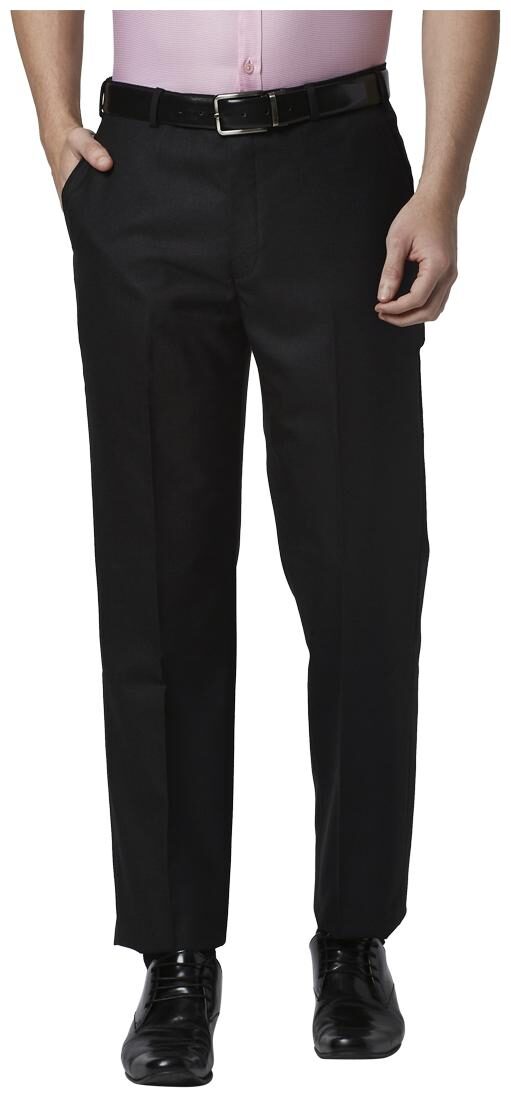 

Park Avenue Men Solid Regular Fit Formal Trouser - Black