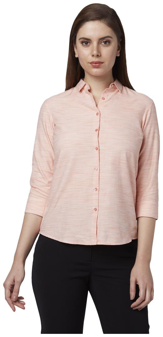 

Park Avenue Women Pink Solid Regular Fit Shirt