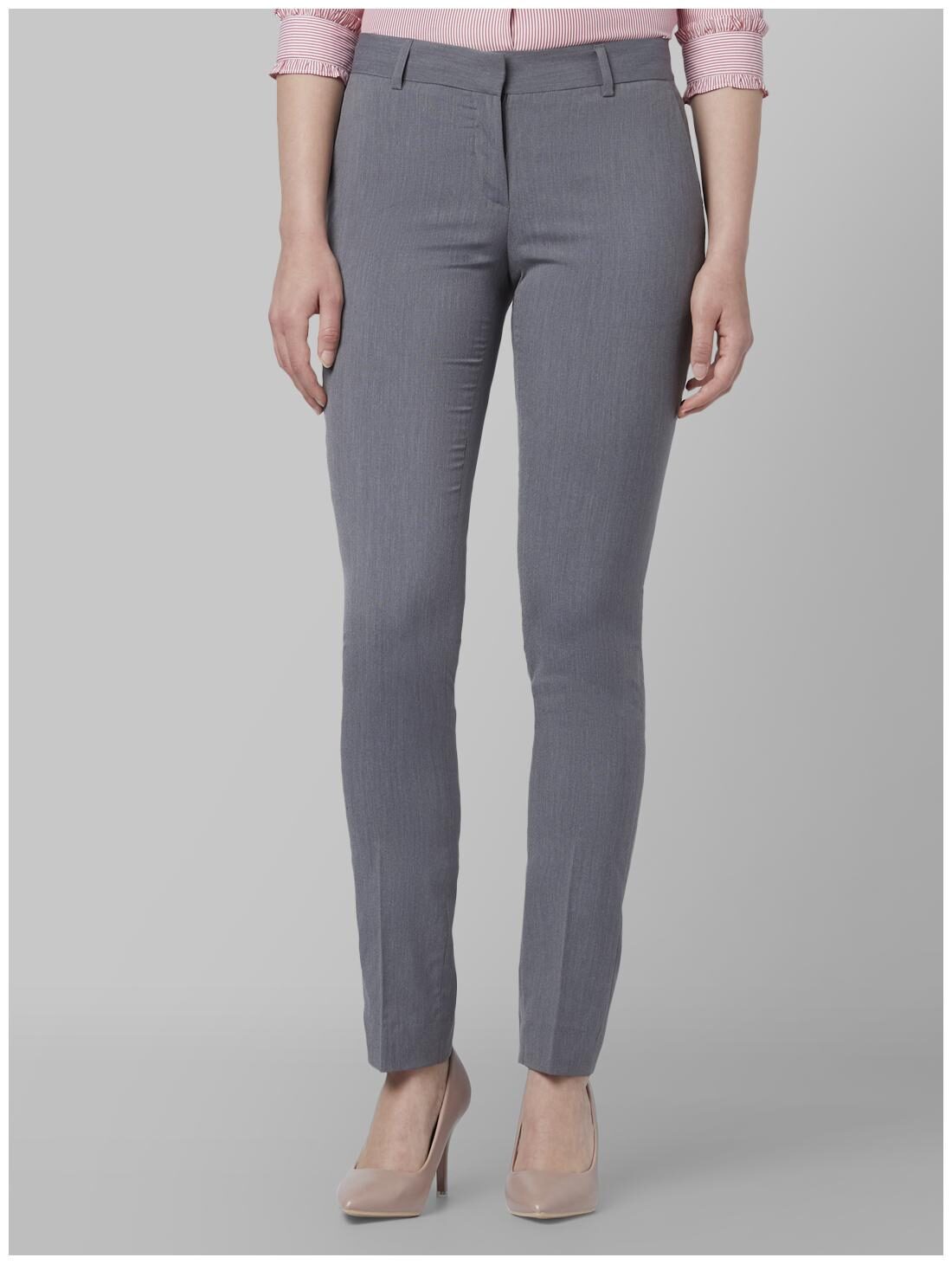 

Park Avenue Women Grey Tapered fit Regular trousers