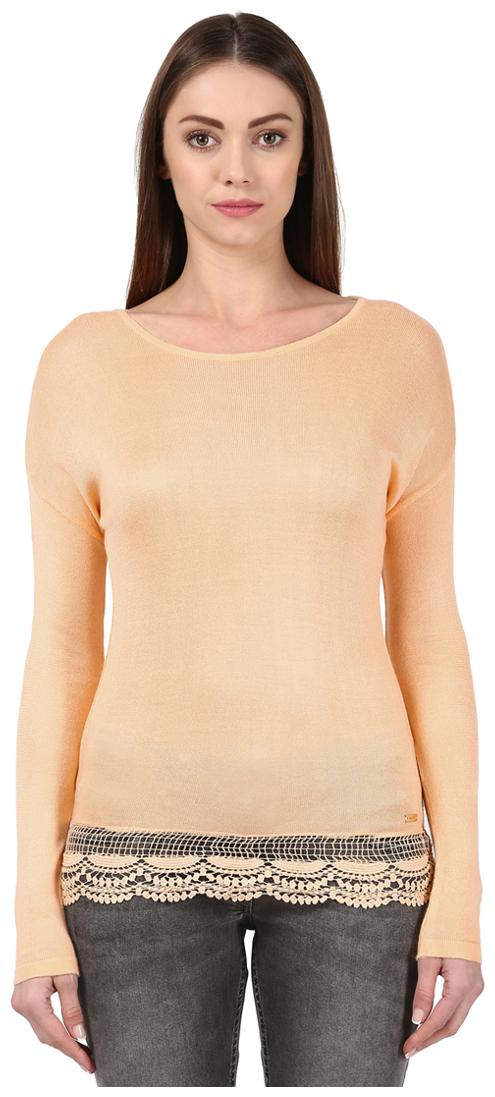 

Park Avenue Women Orange Slim fit Round neck Cotton T shirt