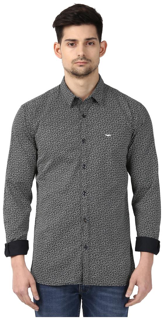 

Park Avenue Men Black Printed Slim Fit Casual Shirt