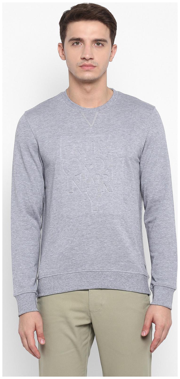 

Park Avenue Men Grey Round neck Sweatshirt