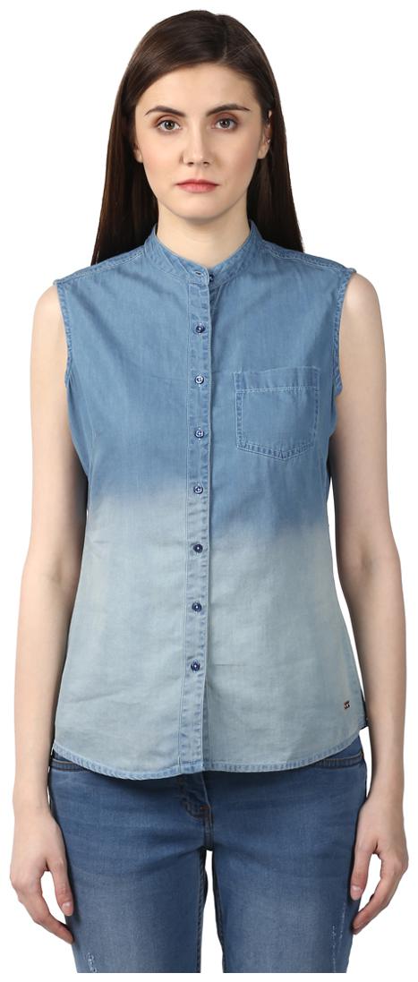 

Park Avenue Women Printed A-line top - Blue