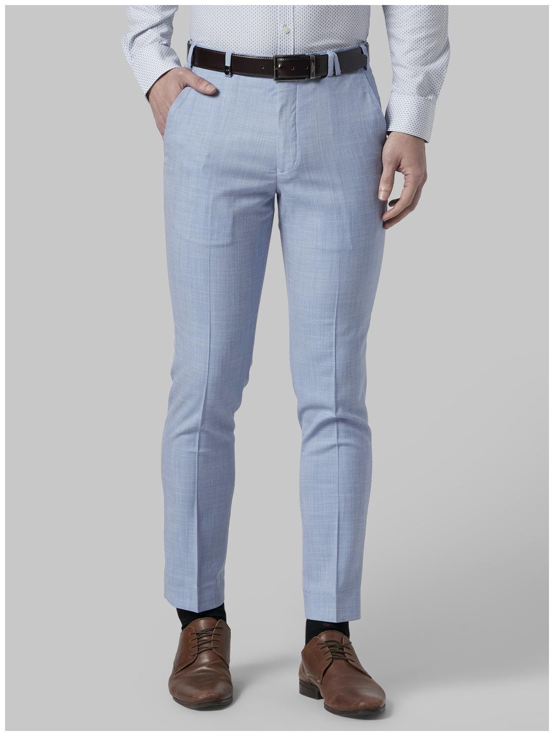 

Park Avenue Men Solid Regular Fit Formal Trouser - Blue