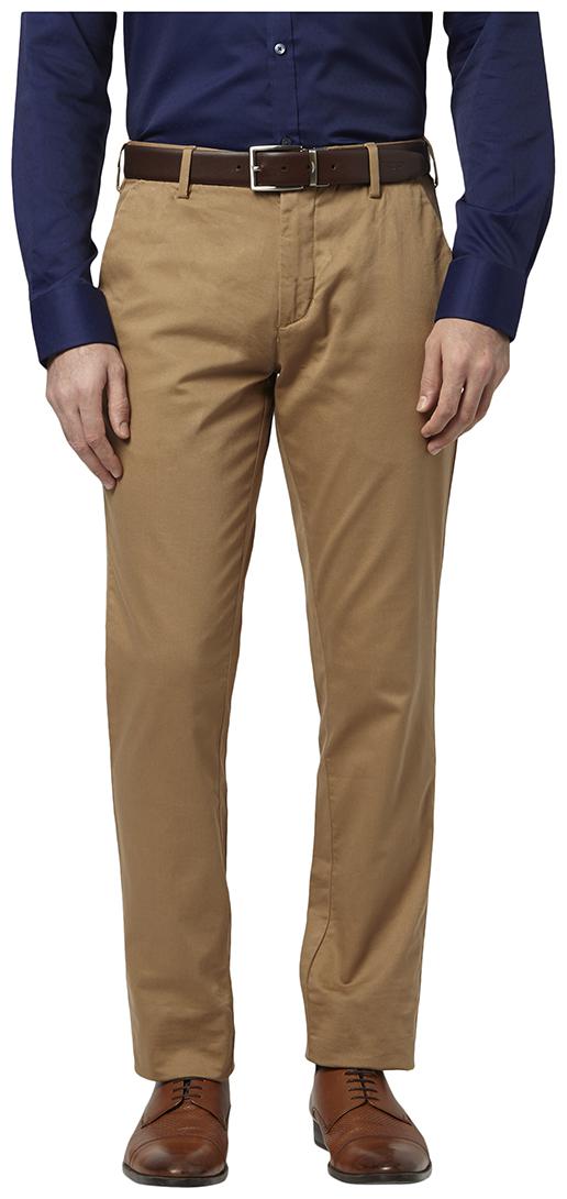 

Park Avenue Men Brown Solid Regular fit Regular trousers