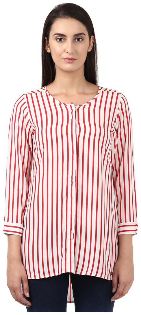 

Park Avenue Women Striped Regular top - Pink