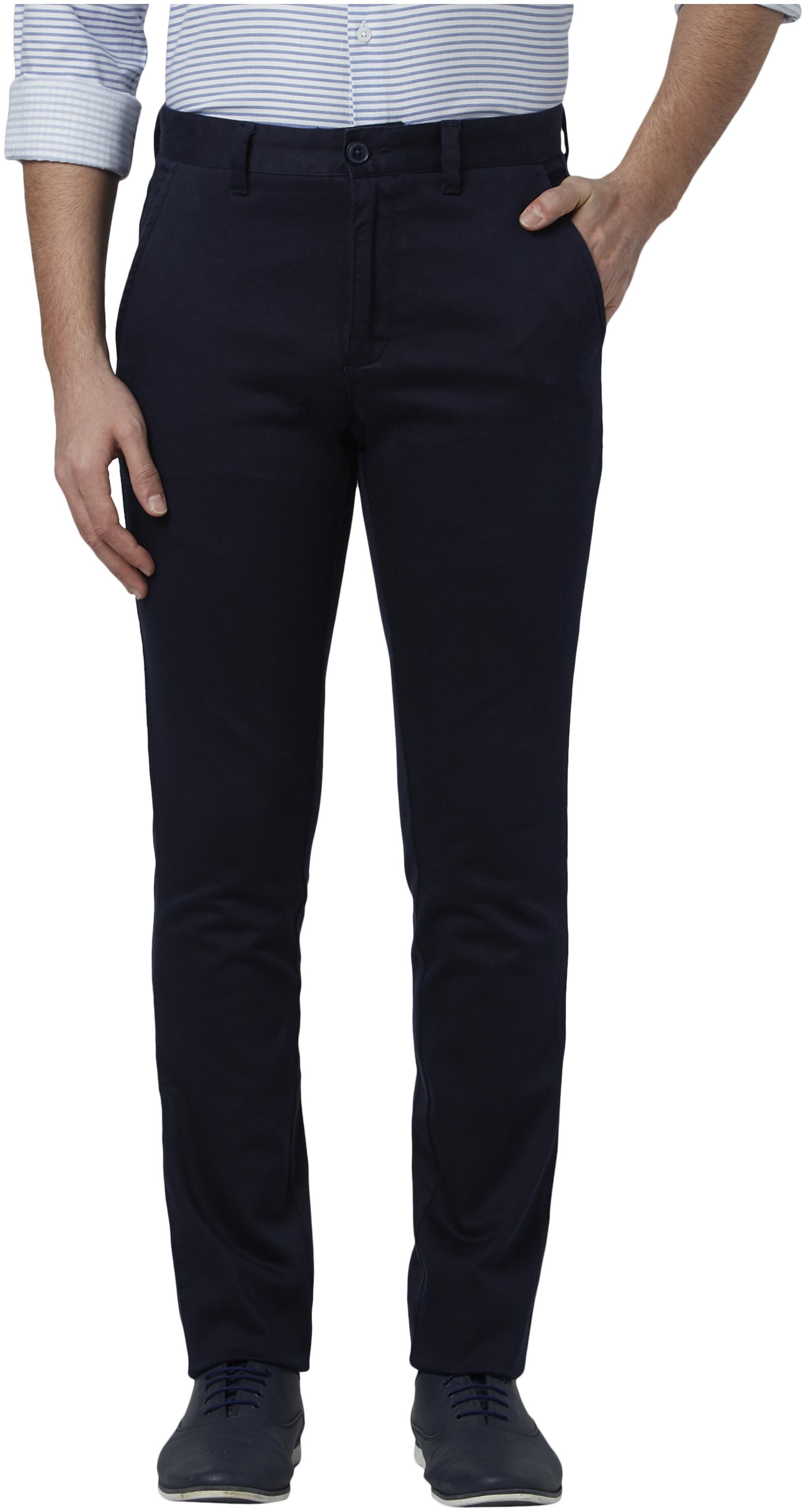

Park Avenue Men Blue Solid Regular fit Regular trousers
