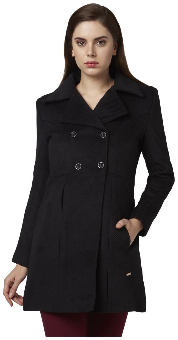 

Park Avenue Women Solid Regular Jacket - Black