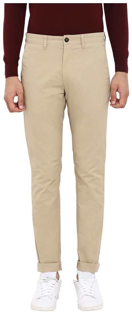 

Park Avenue Men Beige Solid Regular fit Regular trousers