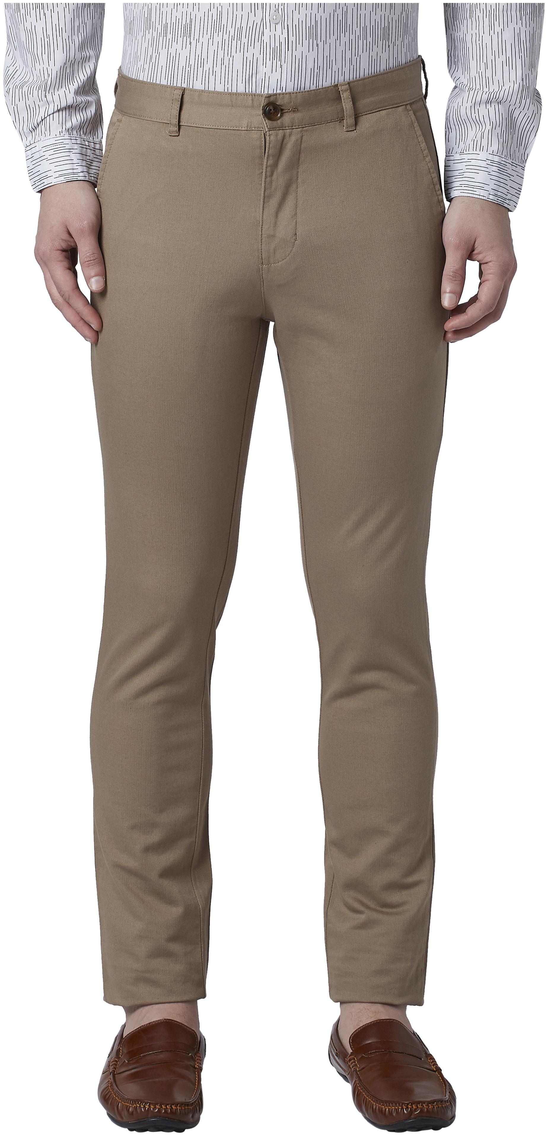 

Park Avenue Men Beige Solid Regular fit Regular trousers