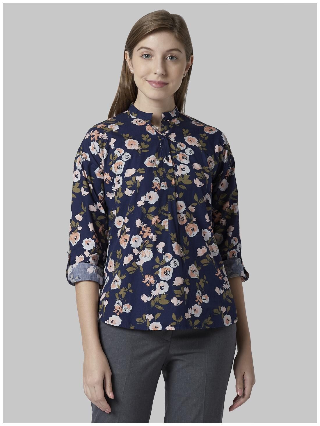 

Park Avenue Women Floral Regular top - Blue