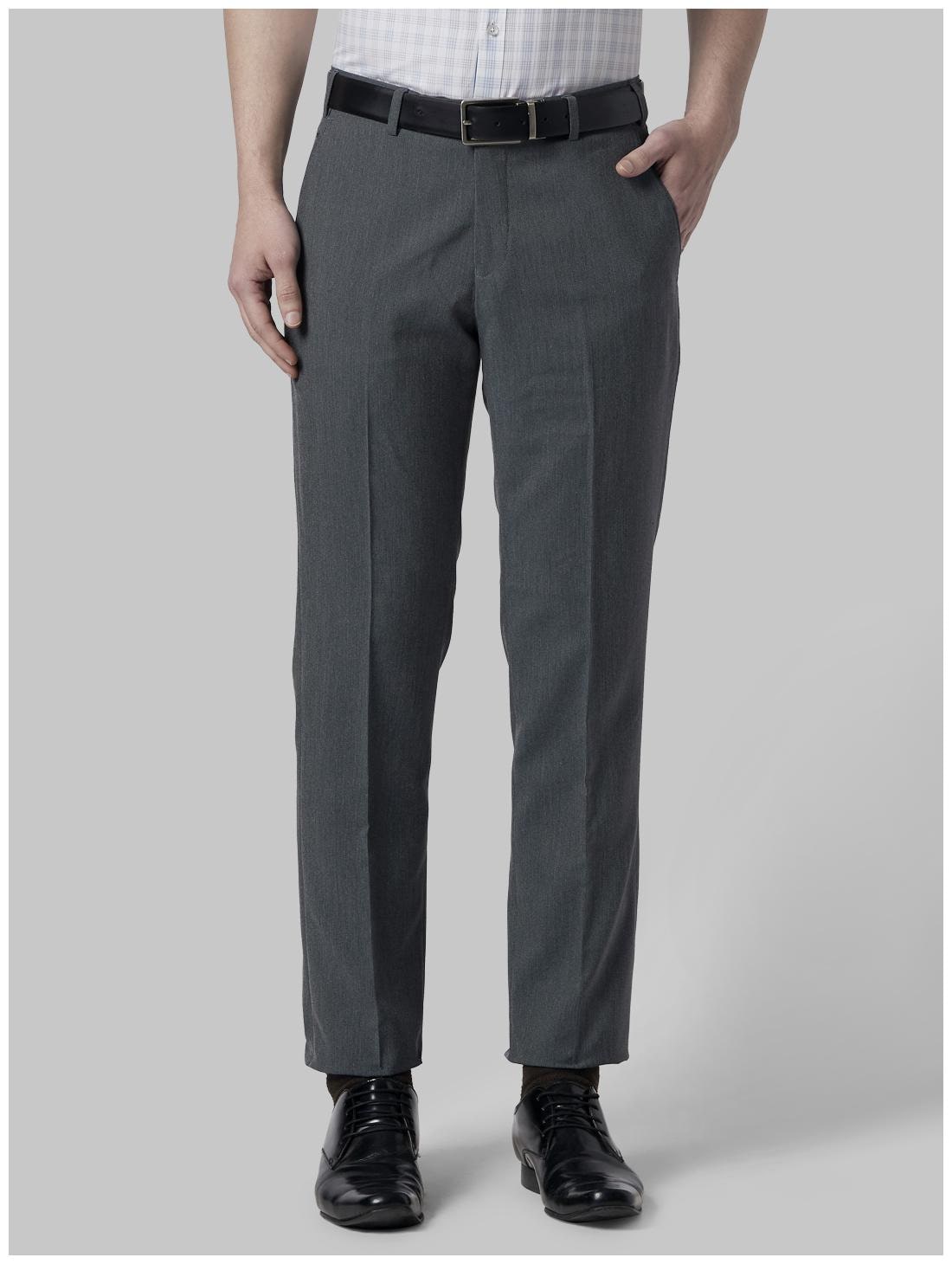 

Park Avenue Men Solid Regular Fit Formal Trouser - Grey