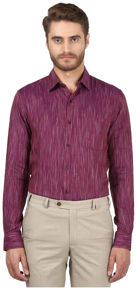 

Park Avenue Men Maroon Solid Slim Fit Casual Shirt