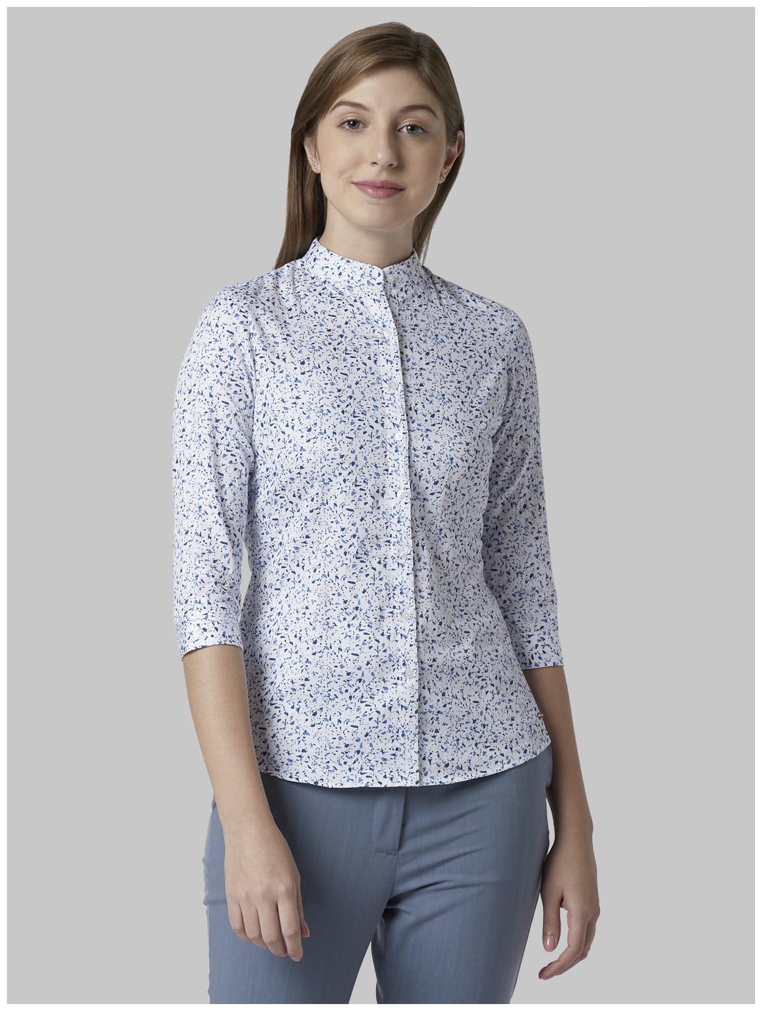 

Park Avenue Women White Printed Regular Fit Shirt
