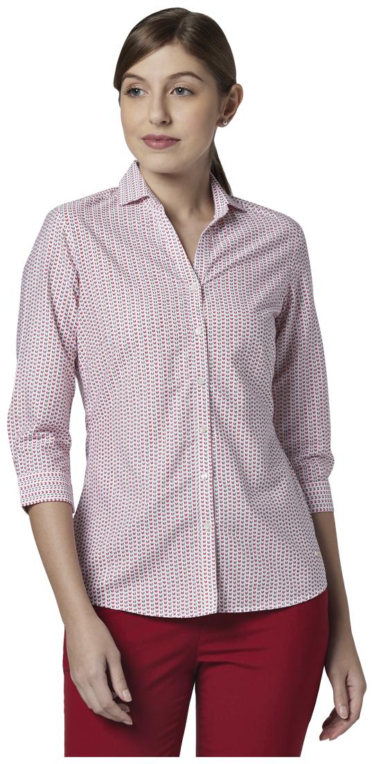 

Park Avenue Women Pink Printed Regular Fit Shirt