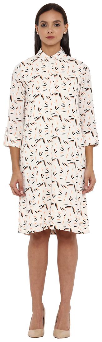 

Park Avenue White Printed Bodycon dress