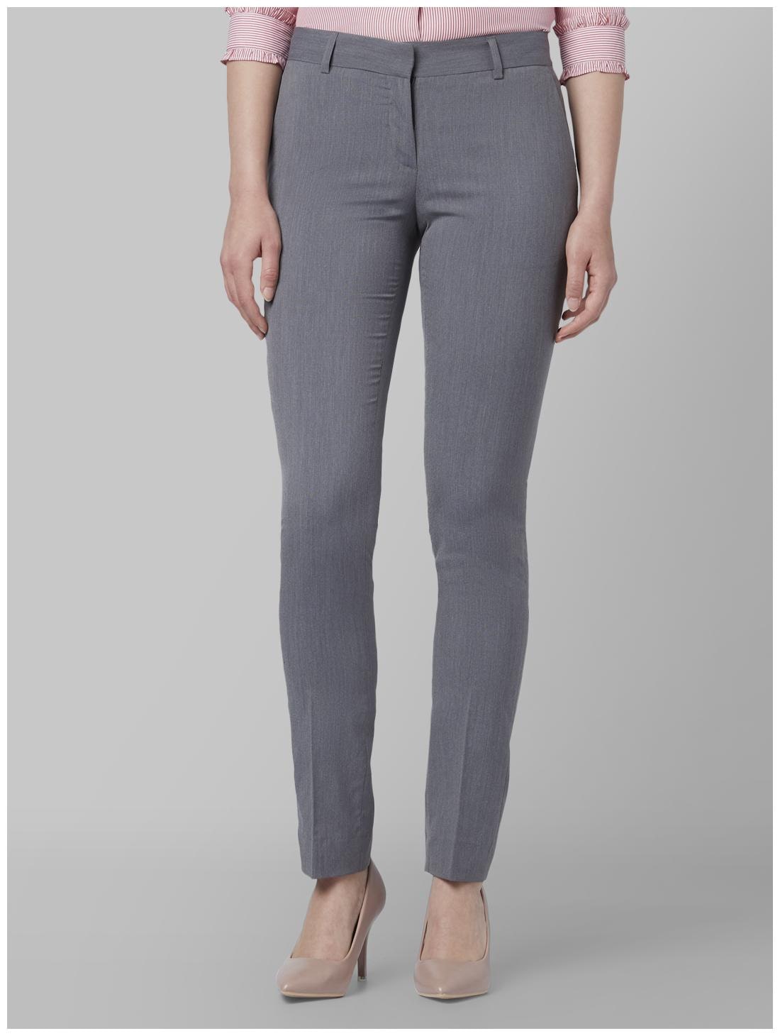 

Park Avenue Women Grey Tapered fit Regular trousers