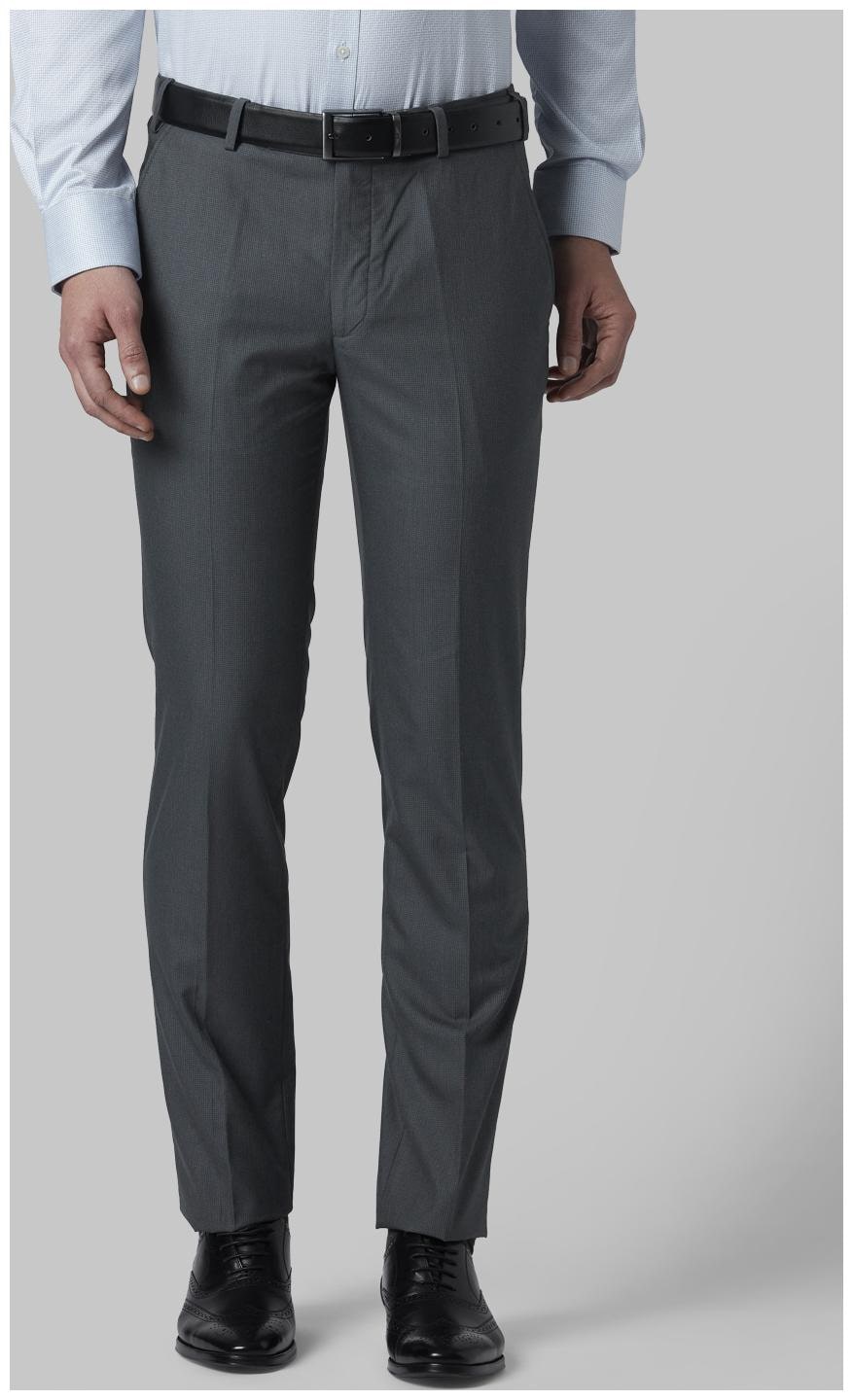 

Park Avenue Men Solid Slim Fit Formal Trouser - Grey