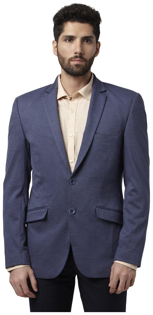 

Park Avenue Men Blue Solid Regular fit Single Breasted Blazer