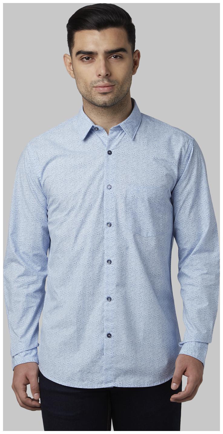 

Park Avenue Men Blue Pinstrips Slim Fit Casual Shirt
