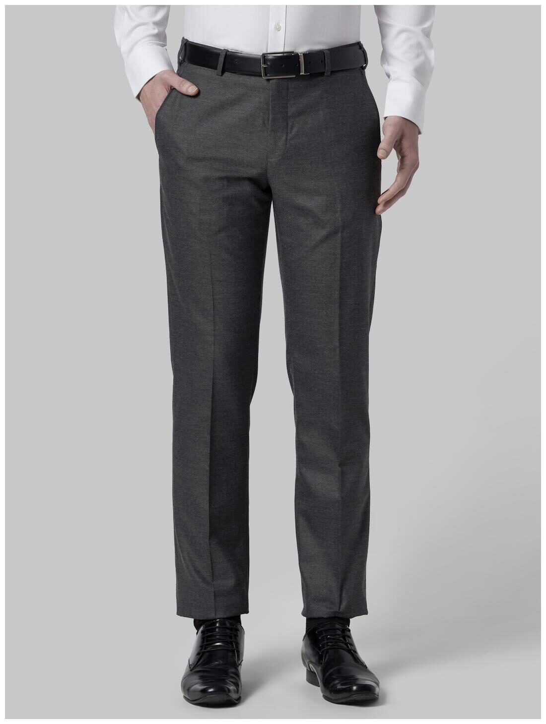 

Park Avenue Men Solid Regular Fit Formal Trouser - Grey