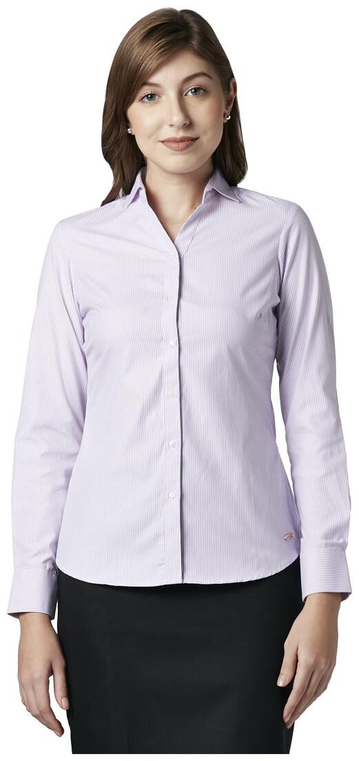 

Park Avenue Women Purple Striped Regular Fit Shirt