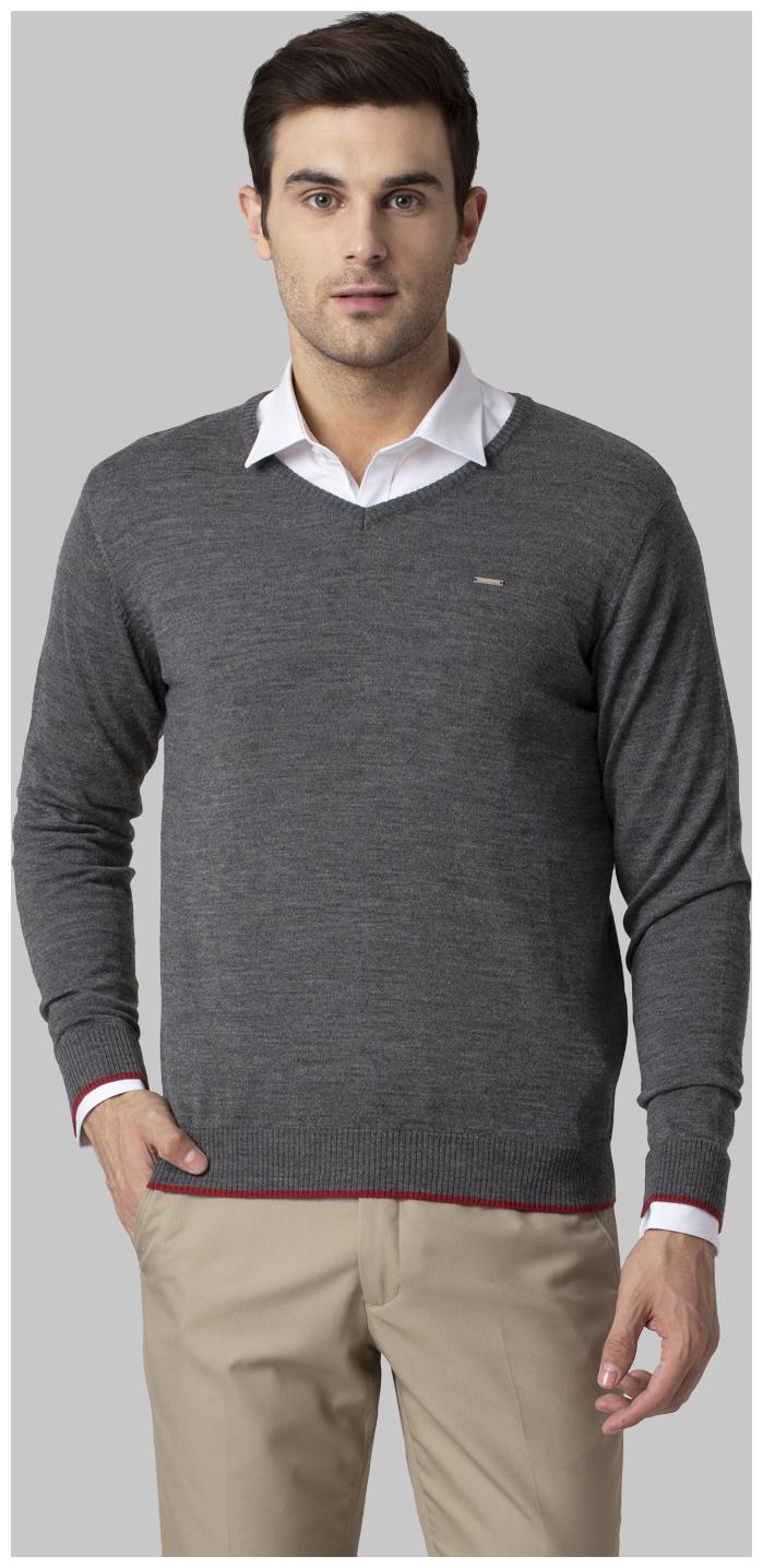 

Park Avenue Men Wool Blend Solid Pullover Black