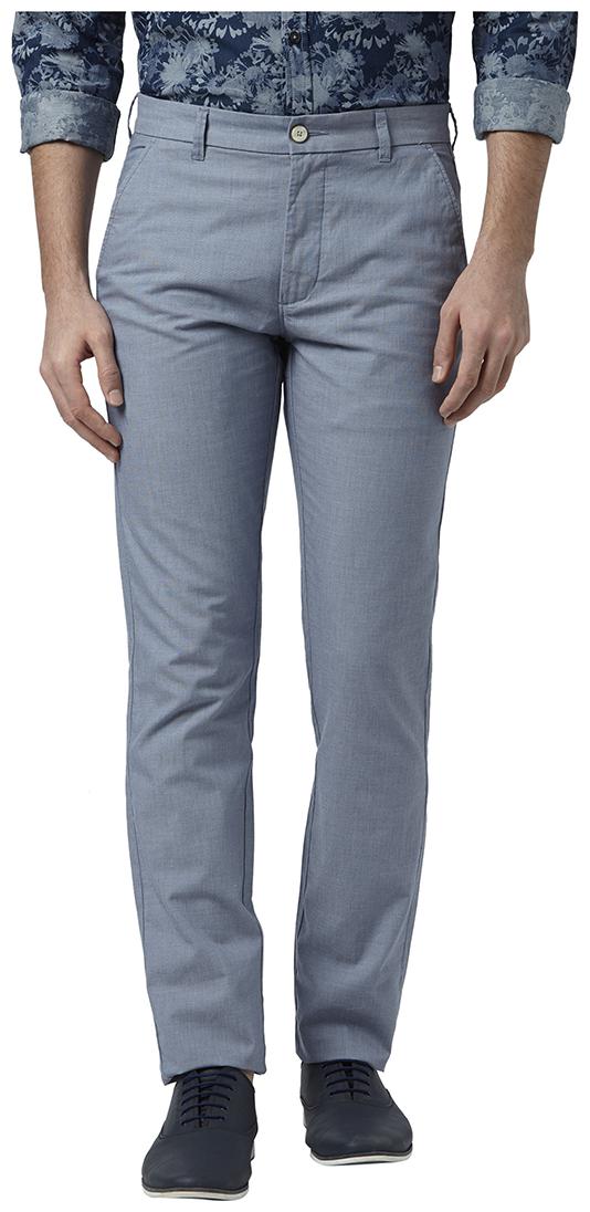 

Park Avenue Men Blue Solid Regular fit Regular trousers