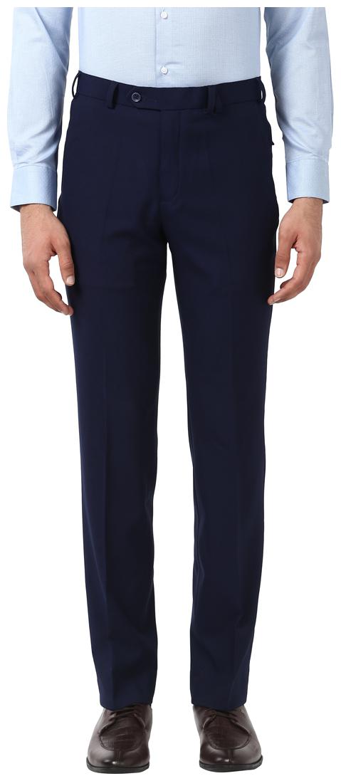

Park Avenue Men Solid Slim Fit Formal Trouser - Blue