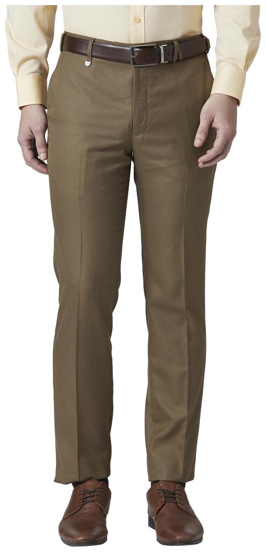

Park Avenue Men Solid Slim Fit Formal Trouser - Brown