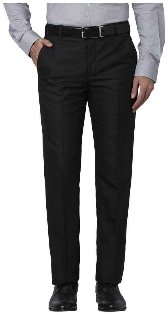

Park Avenue Men Solid Regular Fit Formal Trouser - Black