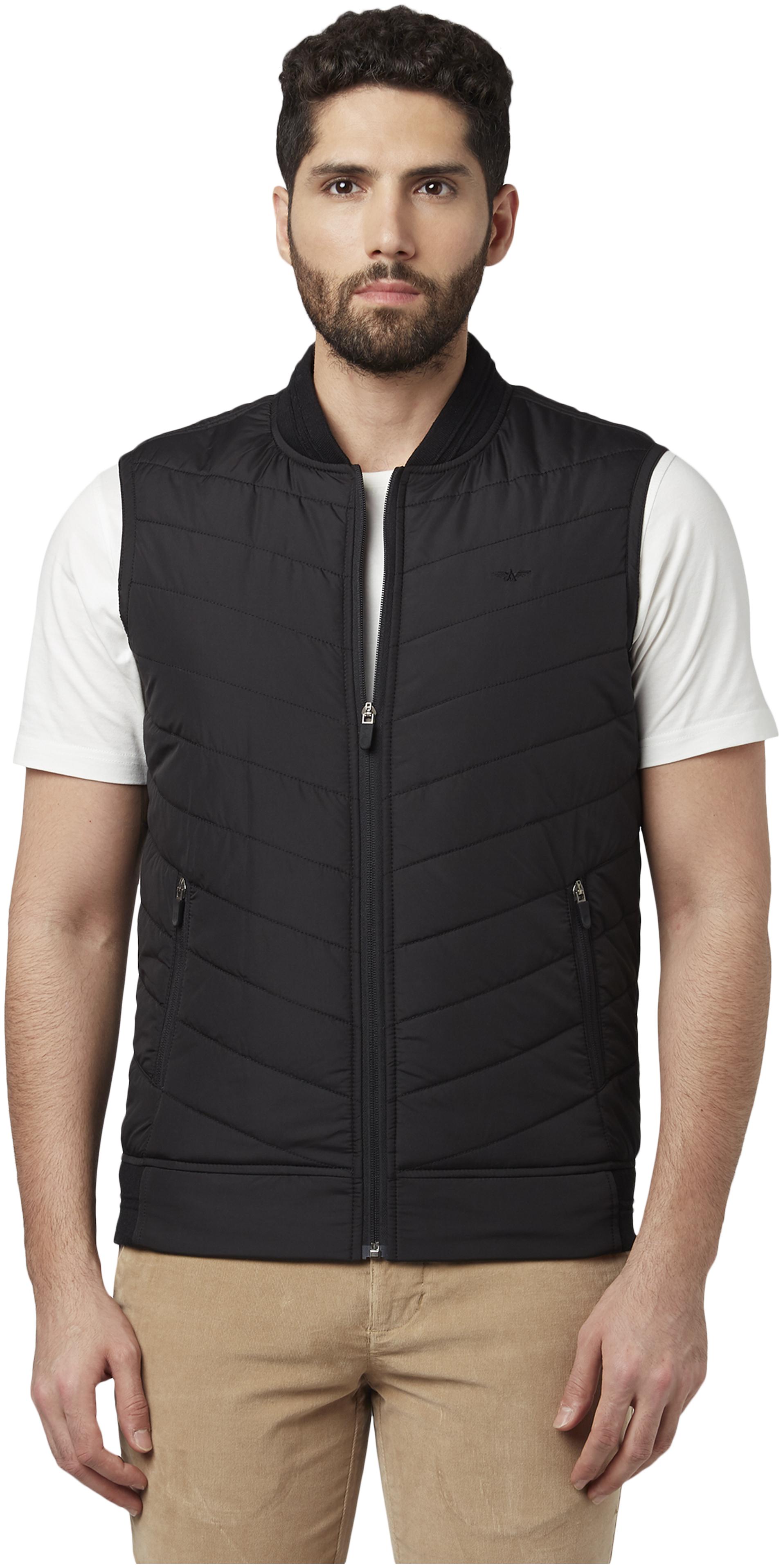

Park Avenue Men Polyester Bomber Jacket Black color