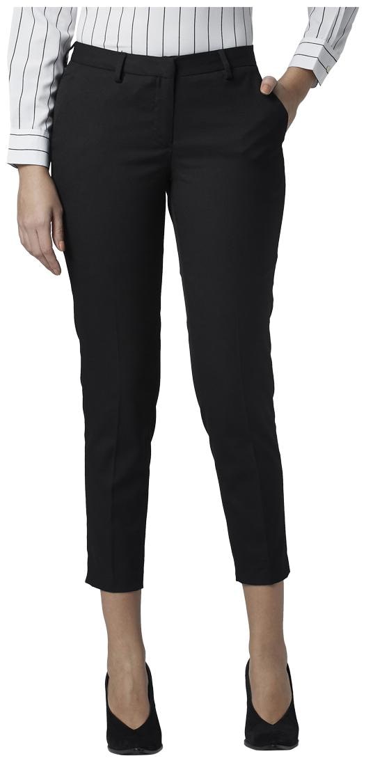 

Park Avenue Women Black Slim fit Regular trousers