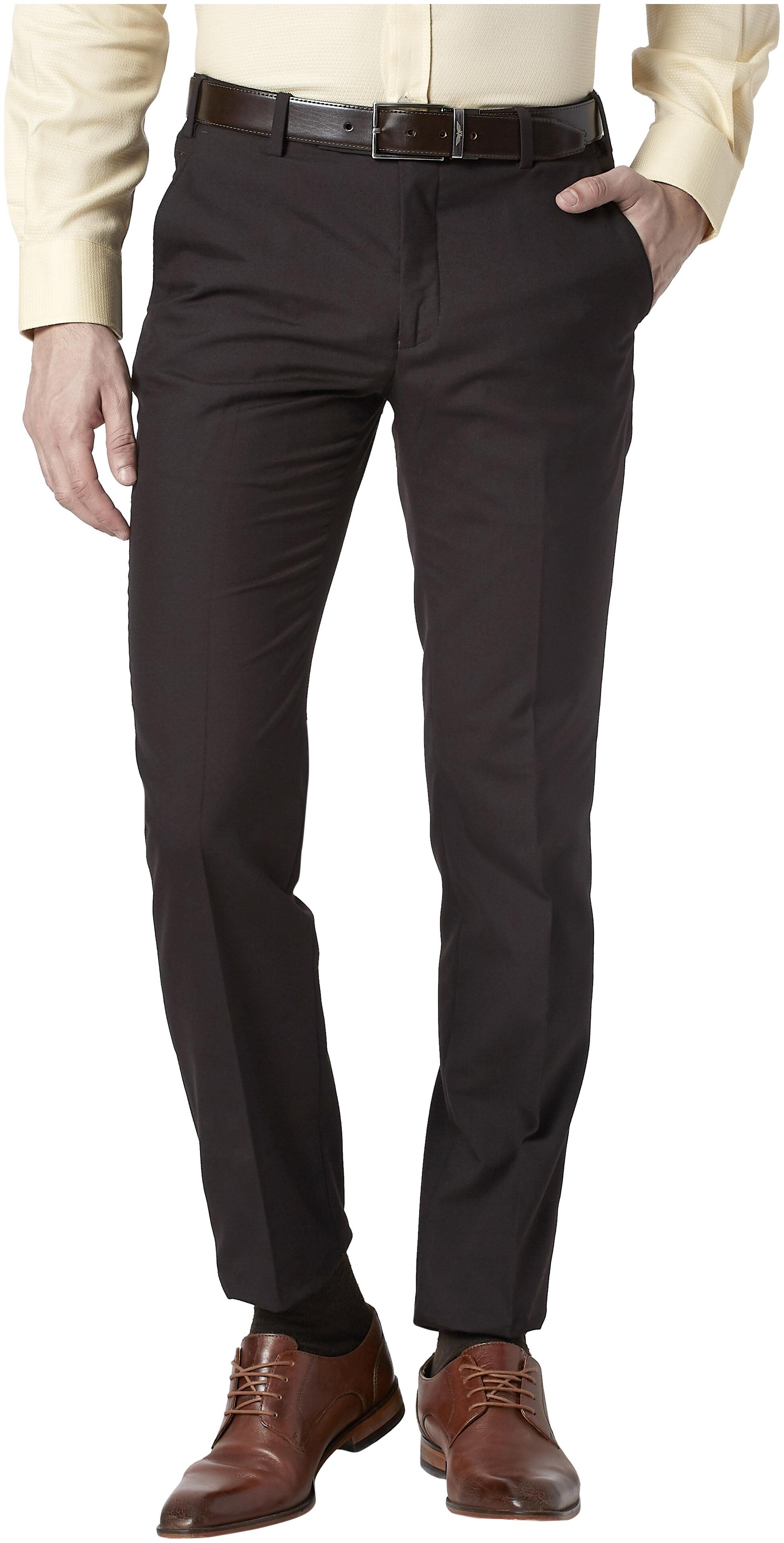 

Park Avenue Men Solid Slim Fit Formal Trouser - Grey